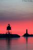 Pink Sunset, Grand Marais Harbor by Travis Novitsky